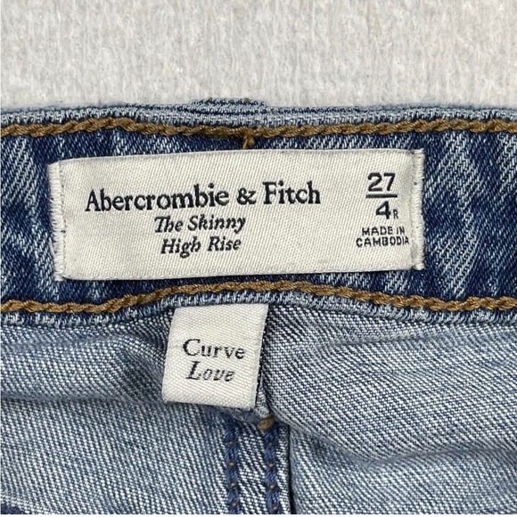 Abercrombie & Fitch Jeans Womens 27/4 Regular Curve Love The Skinny High Rise‎ - Picture 2 of 11